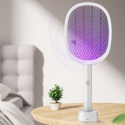 Raketë elektrike kundër insekteve Mozos ML-138P, llambë UV kundër mushkonjave, me bateri të rikarikueshme, e bardhë