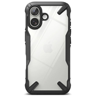 Maskë telefoni Ringke Fusion X për iPhone 17, TPU polikarbonat, transparente, e zezë