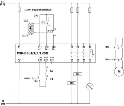 Relé sigurie Phoenix Contact PSR-SCP-24UC ESL4 3X1 1X2 B, 24V AC DC, për ndalim emergjent, i verdhë