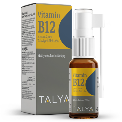 Suplement TALYA Herbal Vitamin B12 Methylcobalamin  1000 µg Spray, 10 ml
