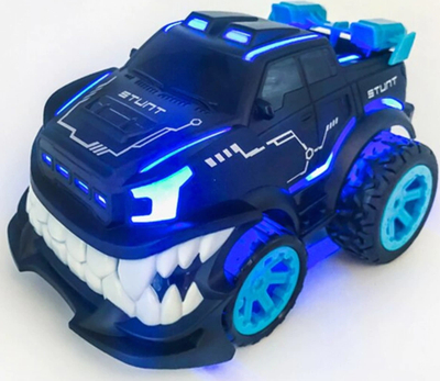 Lodër makinë me telekomandë Ciuciubabka Angry Stunt Car, rrotullim 360°, drita LED, e zezë e kuqe