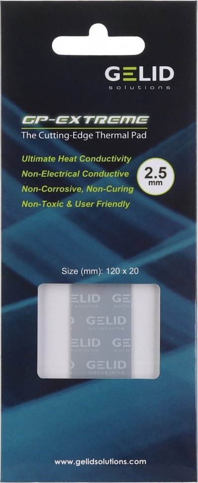 Термички подлошка Gelid Solutions GP-Extreme TP-GP05-F, 120 x 20mm, 2.5mm, сина