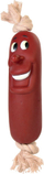 Lodër dentale për qen Trixie VINYL SAUSAGE WITH ROPE, 11cm