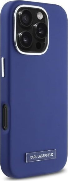 Kapak telefoni Karl Lagerfeld KLHMP16LPGMSRPB, për iPhone 16 Pro 6.3", hardcase MagSafe, blu