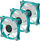 Ventilatorë kase për PC Iceberg Thermal IceGALE ARGB, 120mm, set me 3 copë, ngjyrë teal