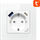 Prizë muri e mençme Avatto N-WOT10-USB-W, WiFi, me porta USB dhe USB C, e bardhë