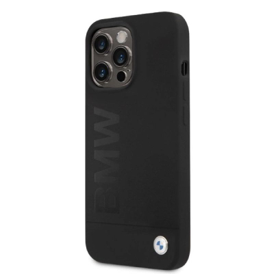 Kapak telefoni BMW BMHMP13LSLBLBK për iPhone 13 Pro / 13, silikon, MagSafe, i zi