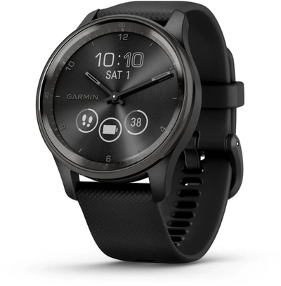 Orë sportive Garmin Vivomove Trend, 40 mm, Garmin Pay, e zezë