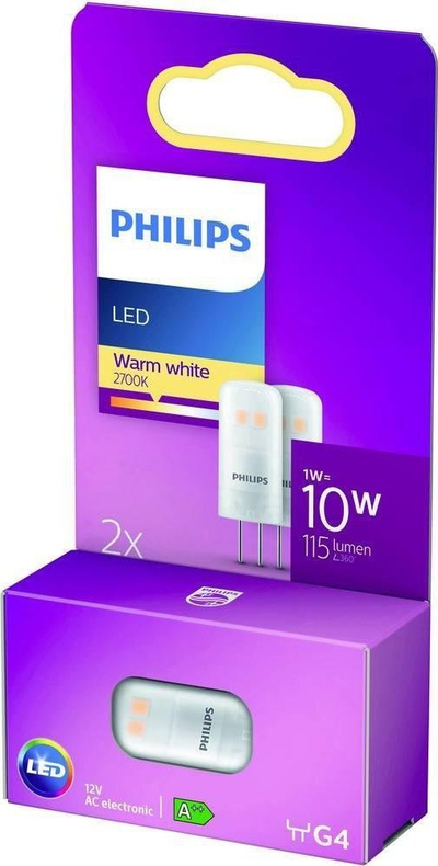 Llambë LED Philips 76787700, 1W 115 lumen, G4, dritë e bardhë e ngrohtë