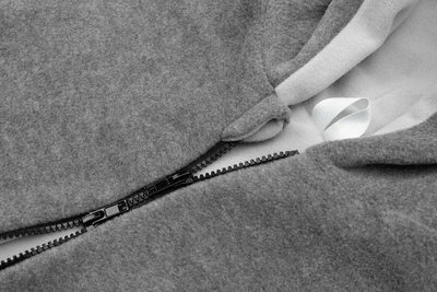 Ponço për kalamoj Grey Melange Ash, fleece, me kapuç, gri melange