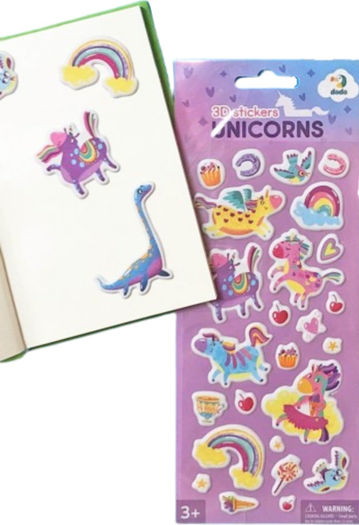 Ngjitëse 3D Unicorn për kalamaj, shumëngjyra, për zbukurim