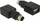 Adapter USB në PS2 Delock 65898, 2 porta, i zi
