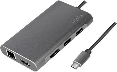 Docking station LogiLink UA0382, USB C, 4K, gri