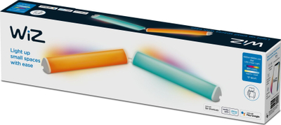Llambë tavoline WiZ Light Bar Tunable White and Color, Smart WiFi, 16 milion ngjyra, set dyshe, e bardhë