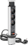 Prizë e integruar GTV, diametër 60mm, 3x fole me tokëzim, 2x USB 2.1A, argjendtë
