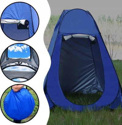 Çadër plazhi POP UP Changing Room, 190cm, pa dysheme, blu