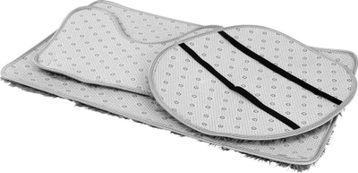 Set tapetësh banjo 3 copë, stil klasik, ngjyrë gri