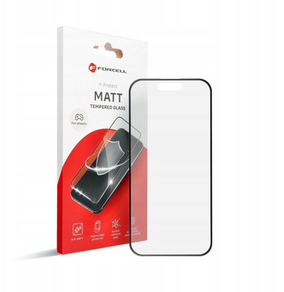 Заштита за екран Forcell Matt Glass за iPhone 14 Pro Max, калено стакло, црна рамка