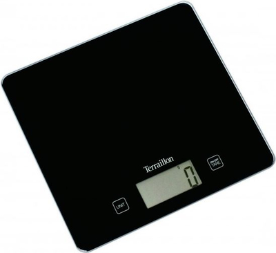 Кујнска вага Ariete Terraillon Black 13528 T 1040, стаклена платформа, до 5 kg, црна