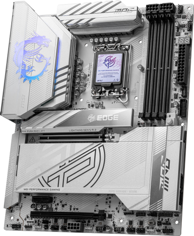 Pllakë amë MSI MPG Z890 EDGE TI WIFI, Intel Z890, LGA 1851, ATX, argjend-bardhë