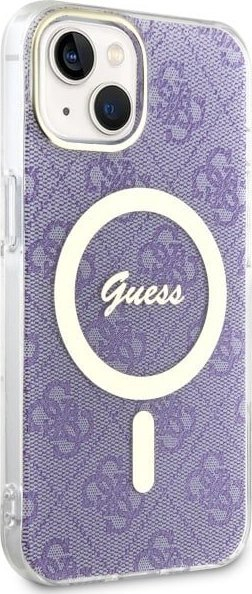 Kapak telefoni Guess 4G MagSafe për iPhone 14, 6.1", vjollcë