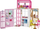Shpi lodrash Barbie Dollhouse, 2 kate, me mobilje edhe aksesorë, rozë