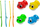 Lojë peshkimi Lean Toys Angling Baby, 42 peshq, 4 shkopinj, blu