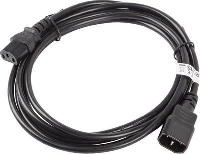 Kabllo e energjisë Lanberg IEC 320 C13 - C14, 3m, e zezë (CA-C13E-11CC-0030-BK)