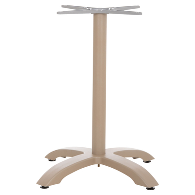 Bazë tavoline alumini HM460, 66x66x72cm, këmbë kryq 48x48cm, cappuccino matte