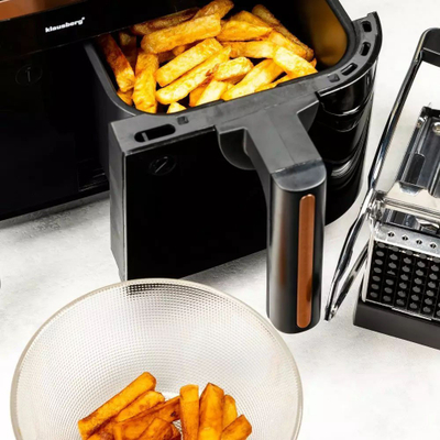 Fritezë me ajër Klausberg KB 7589, 9L, 1750W, me dy shporta, e zezë