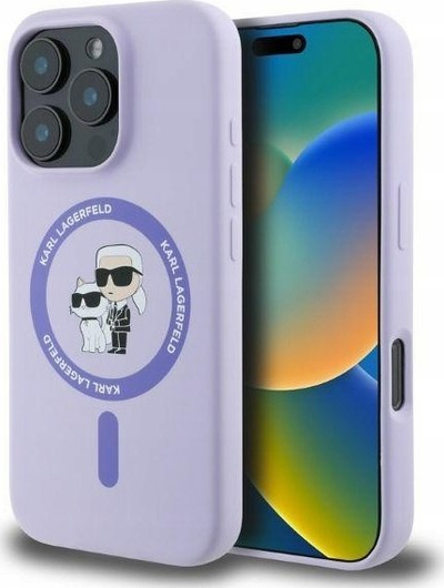 Маска за телефон Karl Lagerfeld KLHMP16MSCM за iPhone 16 Plus, компатибилна со MagSafe, проѕирна