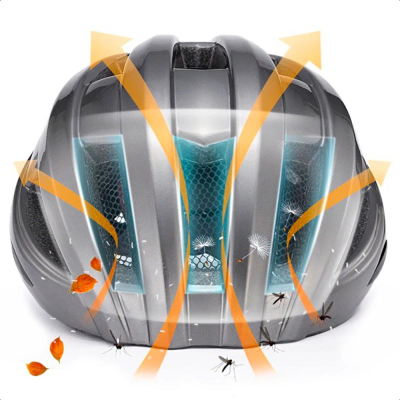 Helmetë biçiklete Rockbros ZK-013TI, me frymim të fortë, gri