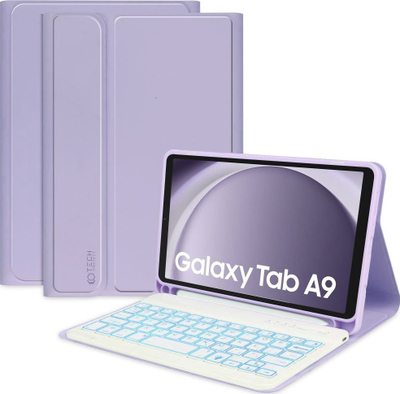 Këndëse me tastierë Tech-Protect SC Pen për Samsung Galaxy Tab A9, Bluetooth, me mbajtëse stilolapsi, vjollcë