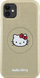 Футрола за телефон Hello Kitty Leather Kitty Head MagSafe, за iPhone 11 Xr, златна