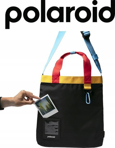 Çantë tote Polaroid Ripstop Tote, shumëngjyrëshe, me bazë të zezë