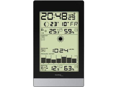 Stacion moti TechnoLine WS 9050, sensor pa kabllo 60 m, ekran dixhital, i zi