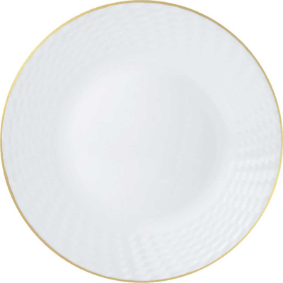 Set pjatash dreke Kinghoff KH-1876, 18 pjesë, për 6 persona, i bardhë me brez ari