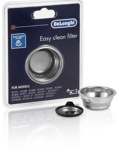 Filtër kafeje DeLonghi DLSC401 Easy Clean Double Dose, për 2 filxhanë, çelik inox