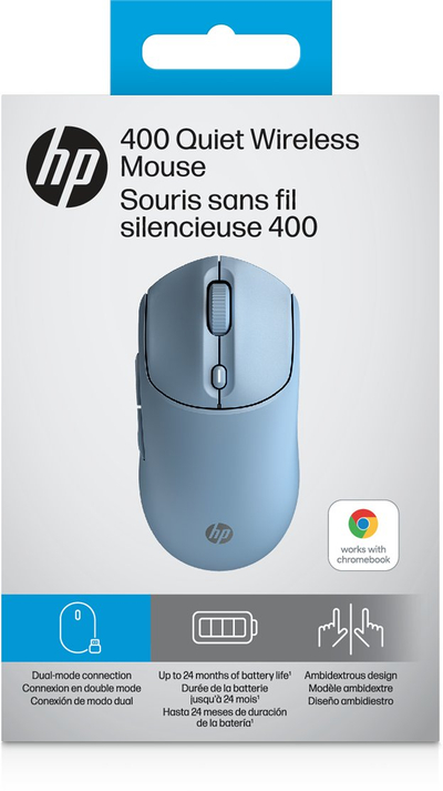 Maus pa kabllo HP 400 Dual, Bluetooth dhe USB 2.4GHz, DPI deri 6000, i zi