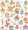 Stickers Krishtlindjesh Animals, 29 copë, shumëngjyrëshe