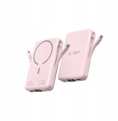 Power bank Tech-Protect PB31 LifeMag, 10000mAh, MagSafe, розова
