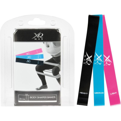 Shirita rezistence për palestër XQ Max Mini Body Shaper, set me 3 copë, 3 nivele rezistence, latex