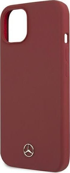 Kapak telefoni Mercedes Silicone Line për iPhone 13 mini 5.4", silikon, i kuq