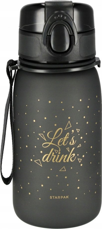 Shishe uji Starpak Bottle, 400 ml, plastike pa BPA, e zezë me t’artë