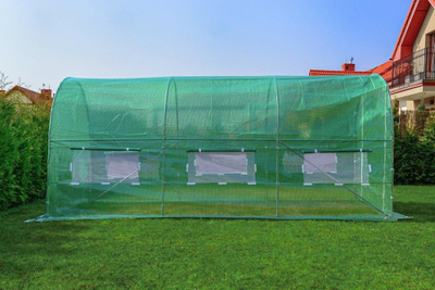 Serë tunel Green me dritare, 7 m², 3.5 x 2 x 2 m, jeshile