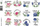 Ngjitësa Szaron Sticker Set Flowers, set me 12 copë, shumëngjyrëshe