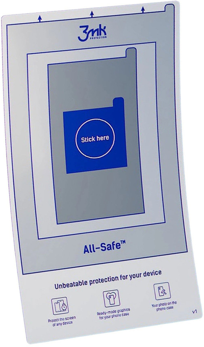 Заштитна фолија за таблет 3MK All-Safe Service Film, антишок, сет 5 парчиња, транспарентна