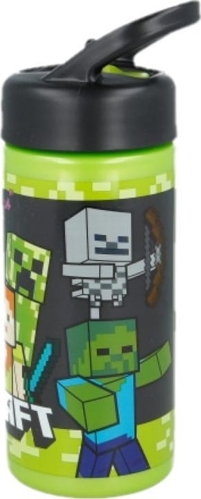 Shishe uji Minecraft Sports, 410 ml, me pipë edhe dorezë, shumëngjyrëshe