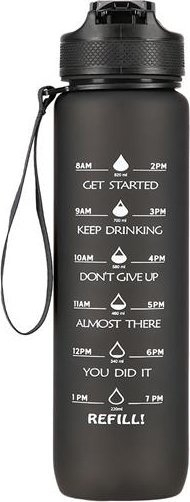 Shishe uji Nils Camp NCD68, 1000 ml, tritan pa BPA, e zezë