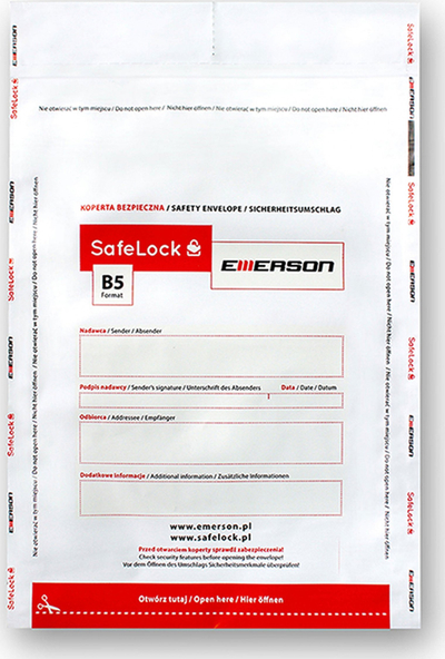 Zarfë sigurie Emerson Security B5, transparentë, 100 copë